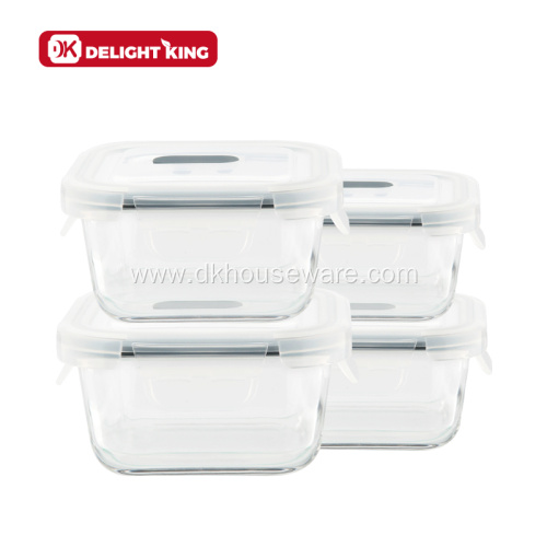 Laser Logo Glass Airtight Food Container With Vent